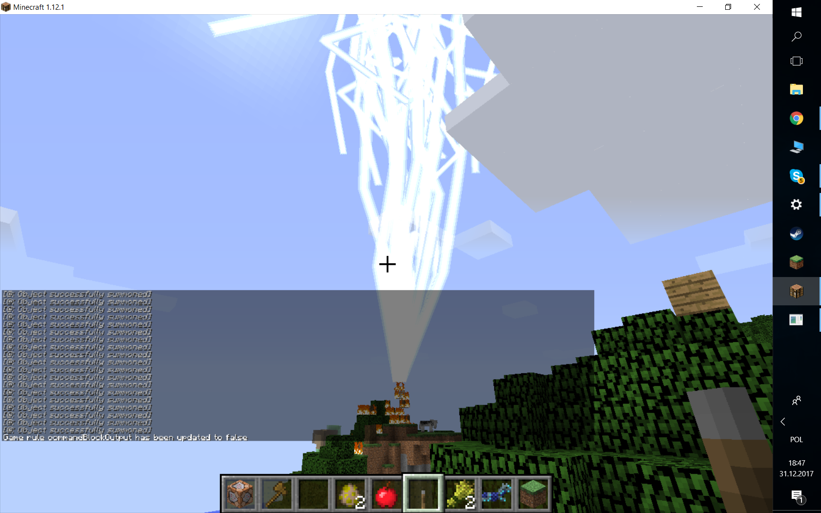 Komenda Na Piorun W Minecraft