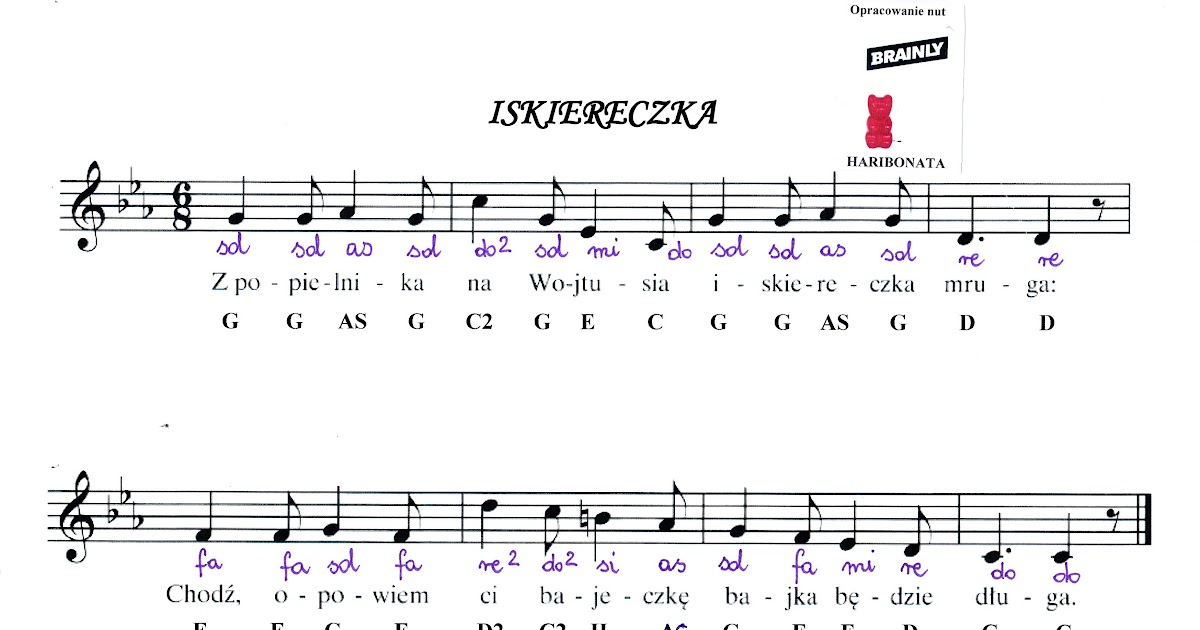 Na Cztery I Na Szesc Nuty Na Flet