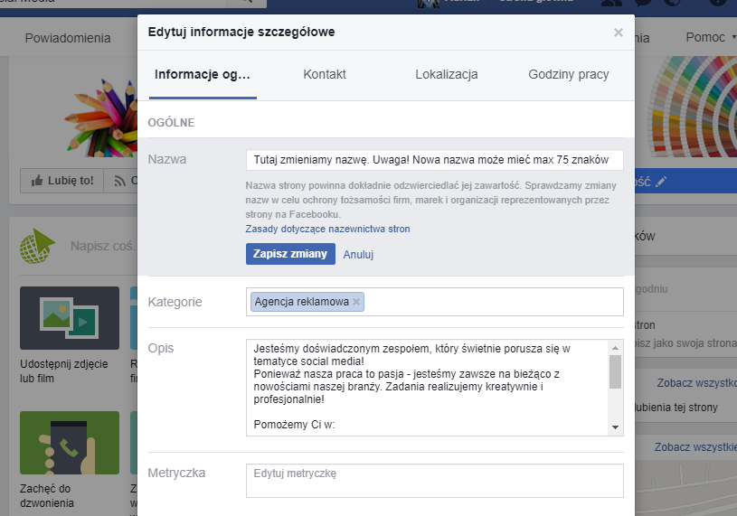Jak Zmienic Nazwe Fanpage Powyzej 200 Fanow