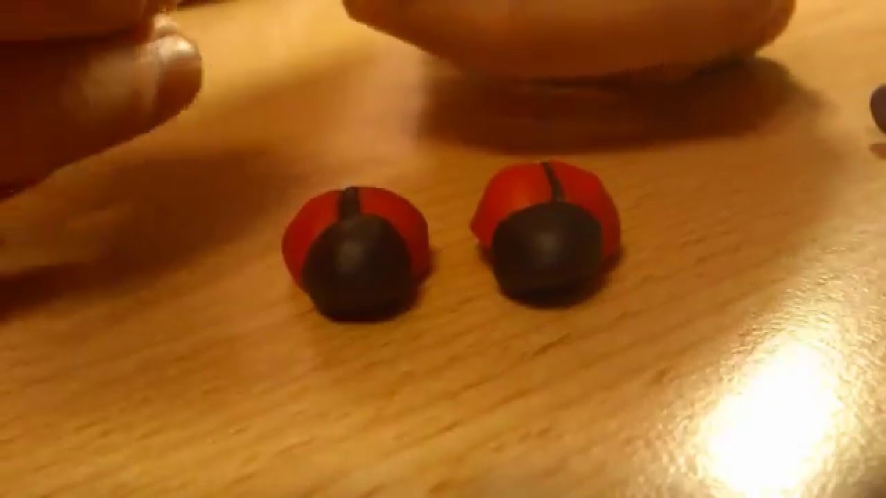 Jak zrobić biedronki z modeliny - YouTube Kolczyki Z Modeliny Jak Zrobic