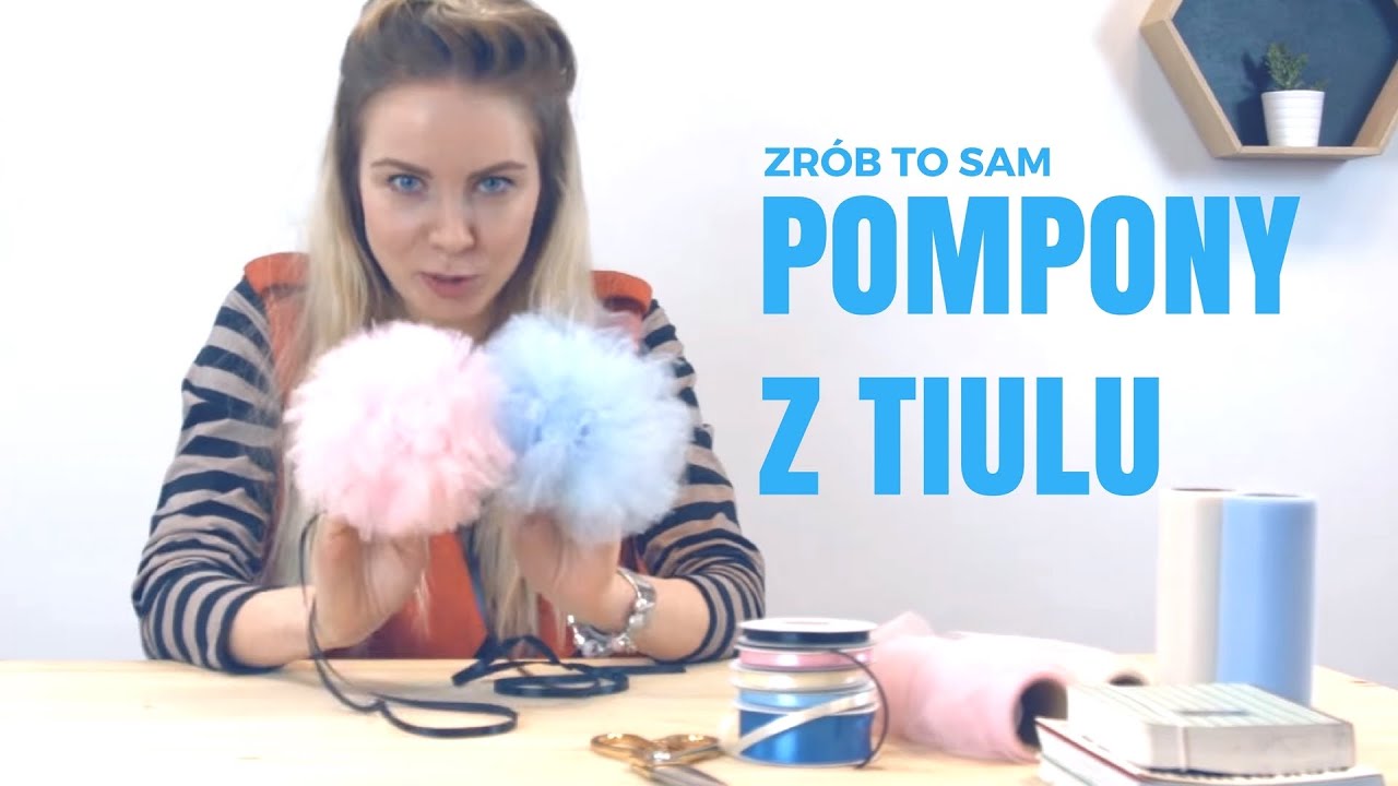 Jak zrobić pompony z tiulu? #DIY #POMPONY #TIULOWE - YouTube Pompony Tiulowe Jak Zrobic Youtube