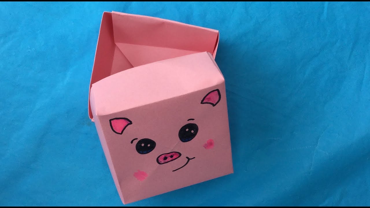 JAK ZROBIĆ PUDEŁKO Z PAPIERU: UROCZA ŚWINIA ★ DIY Z PAPIERU ★ JAK SIĘ Jak Zrobic Fajne Rzeczy Z Papieru