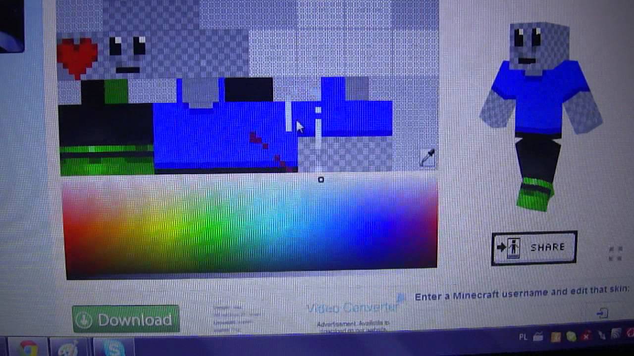 JAK ZROBIĆ SKINA W MINECRAFT ZA DARMO - YouTube Jak Zrobic Wlasnego Skina Do Minecraft Za Darmo