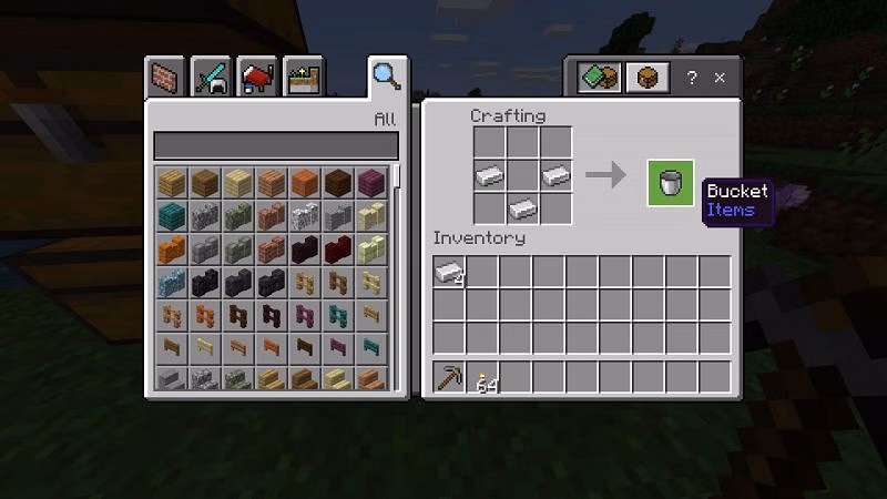 Jak zrobić wiadro w Minecraft: materiały, Crafting Guide, Jak korzystać Jak Się Robi Wiadro W Minecraft