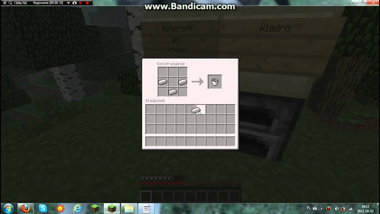 Jak zrobić wiadro w minecraft - YouTube Jak Się Robi Wiadro W Minecraft