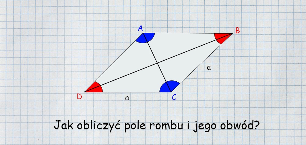Jaki jest wzór na pole rombu, obwód i przekątne? Wzór Na Pole Rombu Z Przekątnymi