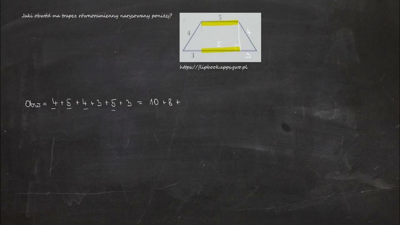 Jaki obwód ma trapez równoramienny narysowany poniżej? - YouTube Jaki Obwód Ma Trapez Równoramienny Narysowany Obok