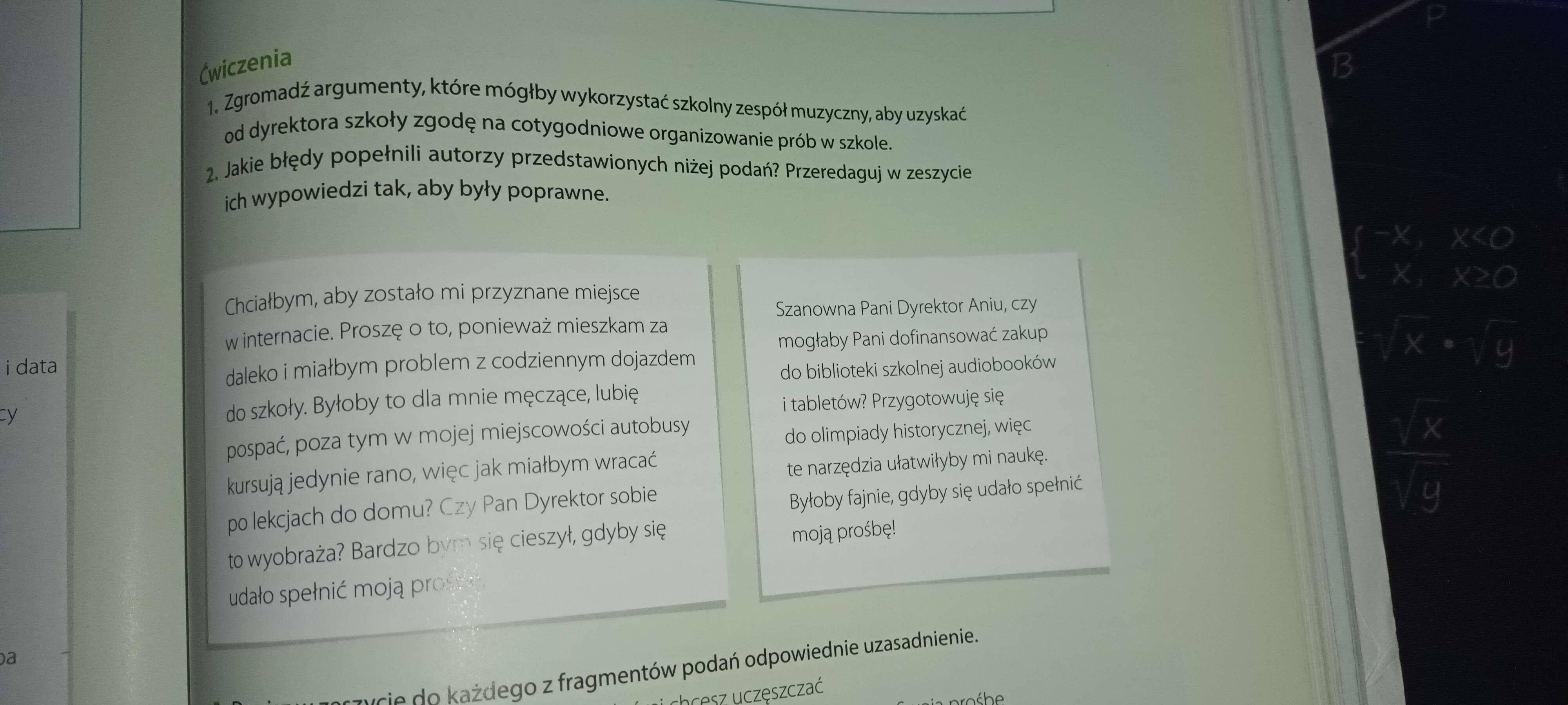 Jakie błędy popełnili autorzy przedstawionych niżej podań? Przeredaguj Przeredaguj Wypowiedzi Tak By Byly Zgodne Z Zasadami Etykiety Jezykowej