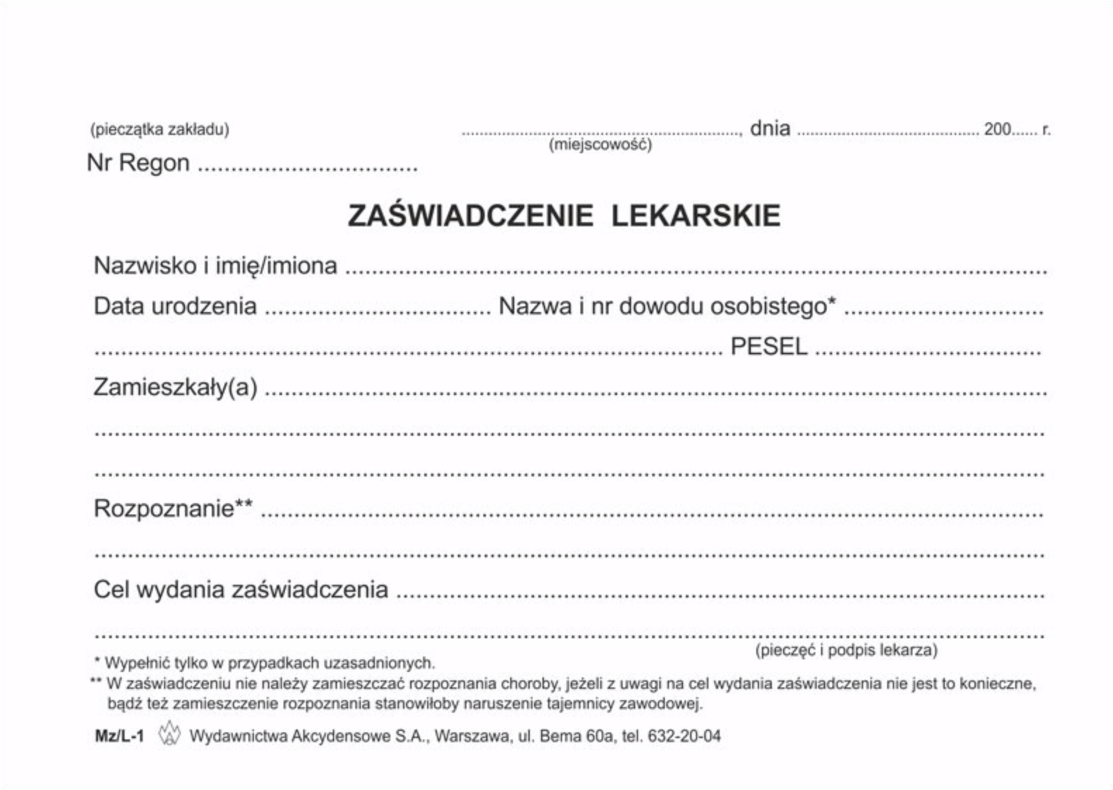 Badania Lekarskie Do Wojska Na Zawodowego