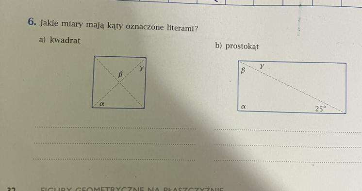 Jakie Miary Maja Katy Oznaczone Literami Kwadrat Prostokat