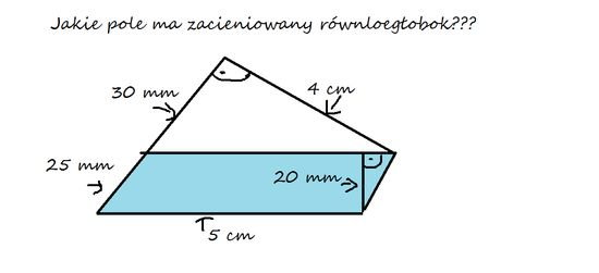 Jakie Pole Ma Zacieniowany Rownoleglobok