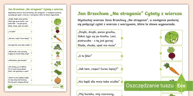 Jan Brzechwa „Na straganie” | Wiersz | Karta pracy Na Straganie Jan Brzechwa Wiersz