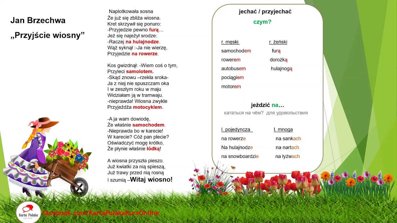 Przyjście Wiosny Jan Brzechwa Tekst