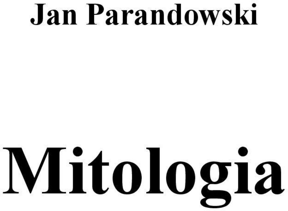 Narodziny świata Jan Parandowski Pdf