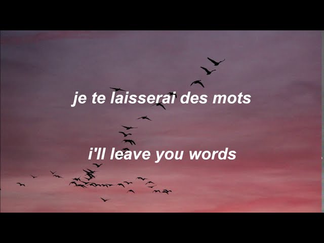 je te laisserai des mots // patrick watson lyrics with english Je Te Laisserai Des Mots Chords