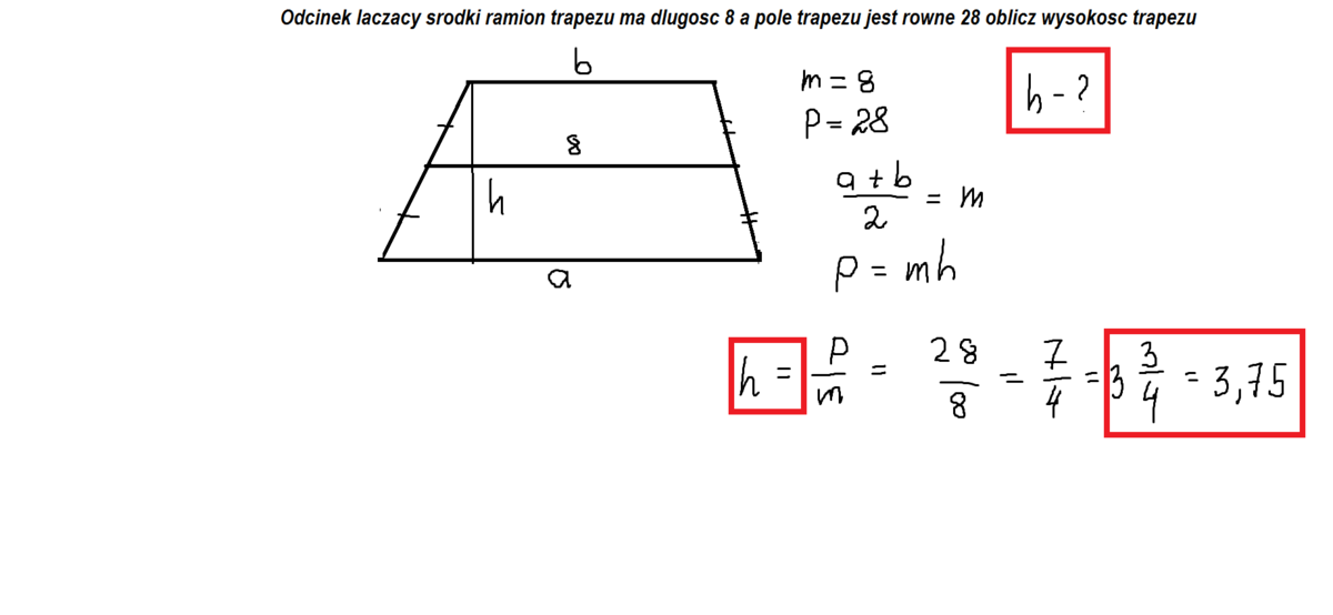 Krótsza Podstawa Trapezu Równoramiennego Ma Długość 10 Cm