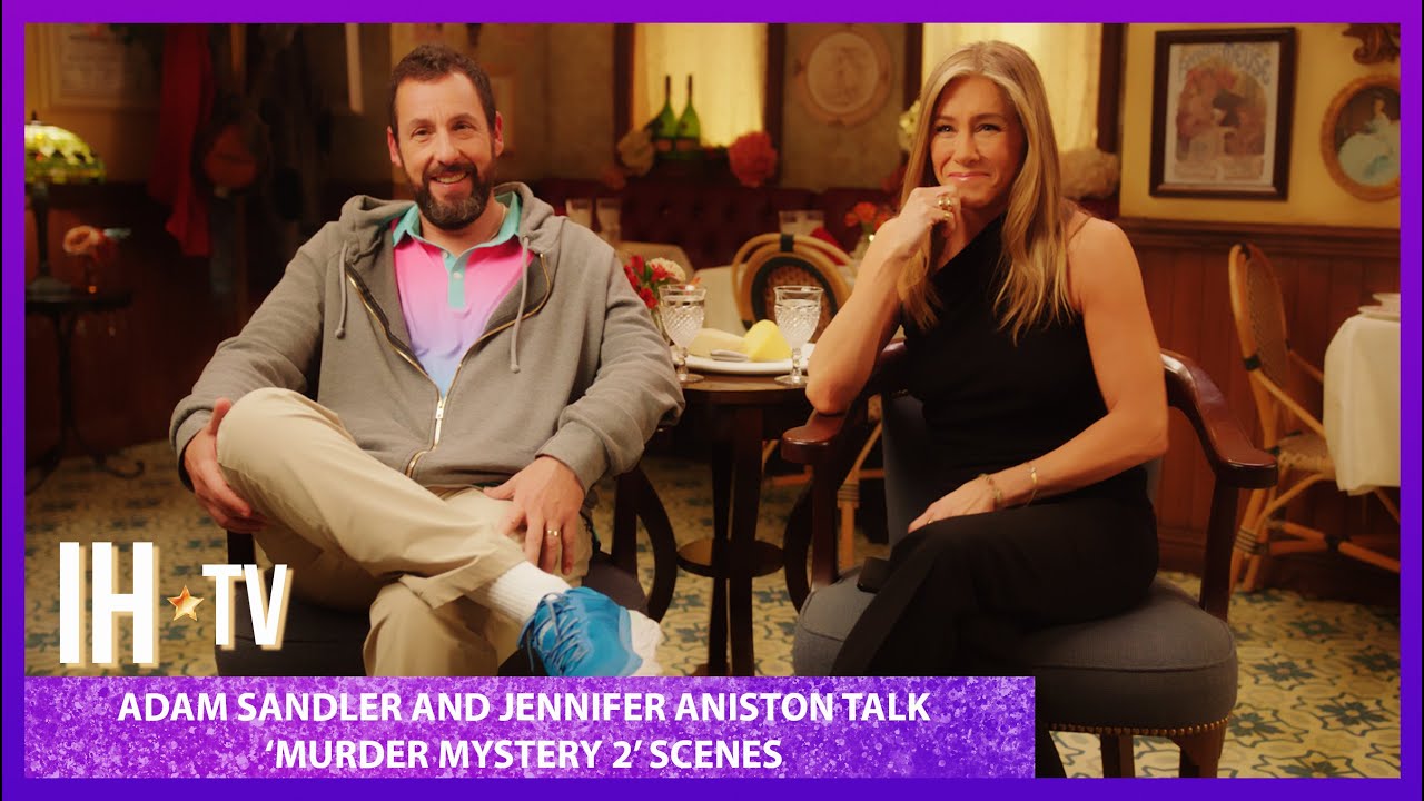 Jennifer Aniston & Adam Sandler Interview - Murder Mystery 2 (2023 W Jakich Filmach Grał The Rock