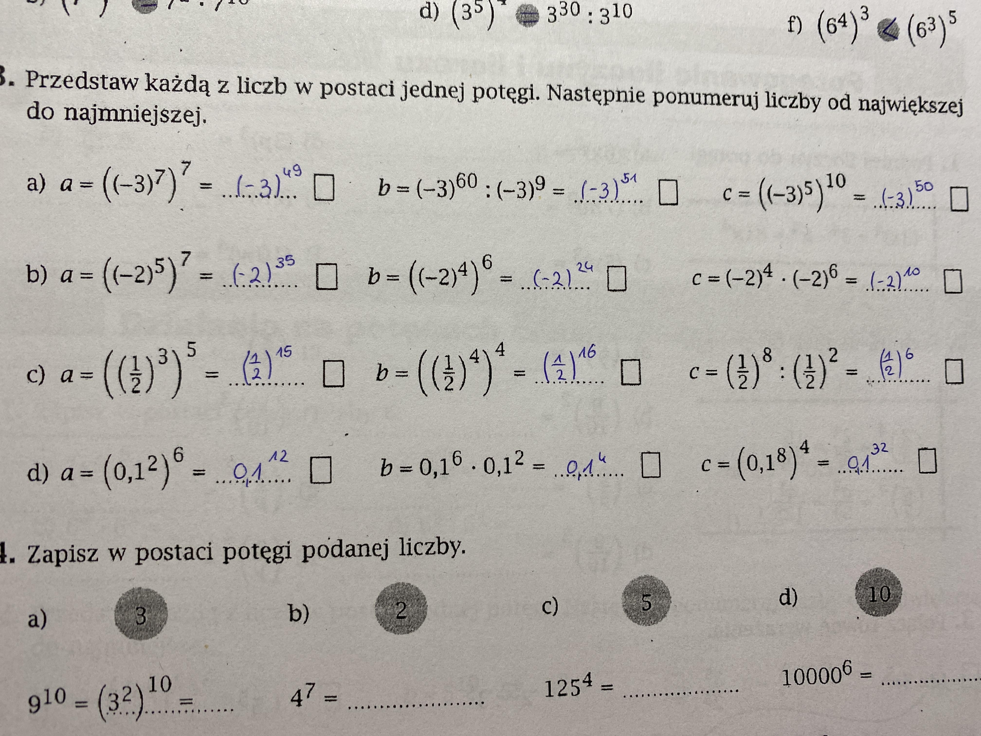 Jesli To Mozliwe Przedstaw W Postaci Jednej Potegi