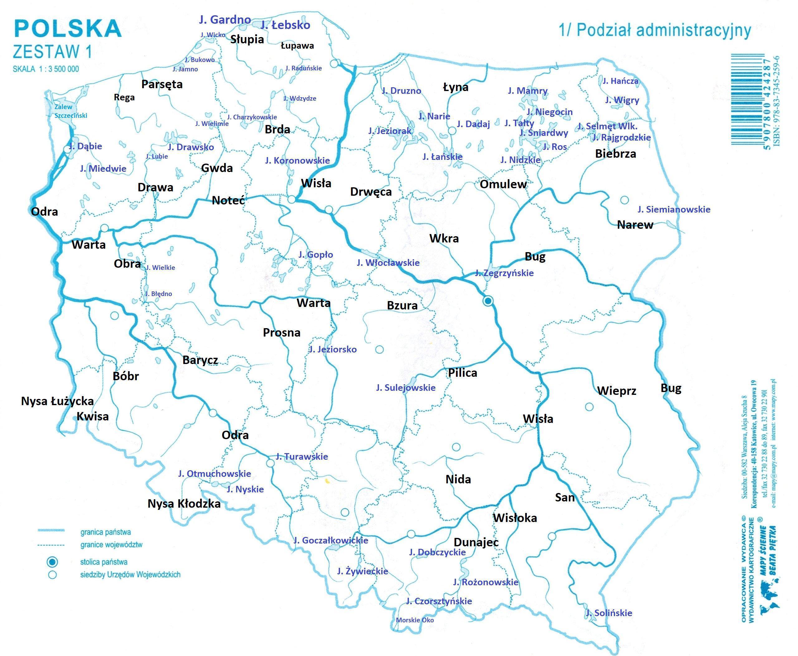Jest mi potrzebna mapa konturowa Polski z rzekami (najlepiej Mapa Konturowa Z Rzekami