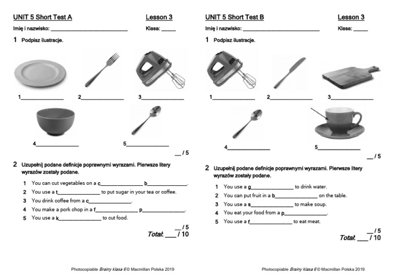 Jezyk Angielski Klasa 6 Material 3 | PDF Test 5 Klasa 5 Jezyk Angielski