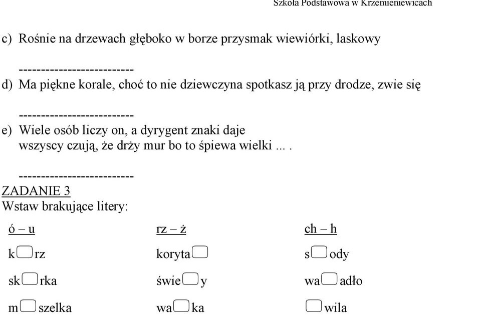 język polski, klasa 5b, 03.10.2020 Sprawdzian Polski Klasa 5 Dzial 1