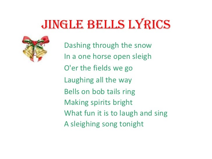 Jingle bells lyrics Dashing Through The Snow Tekst