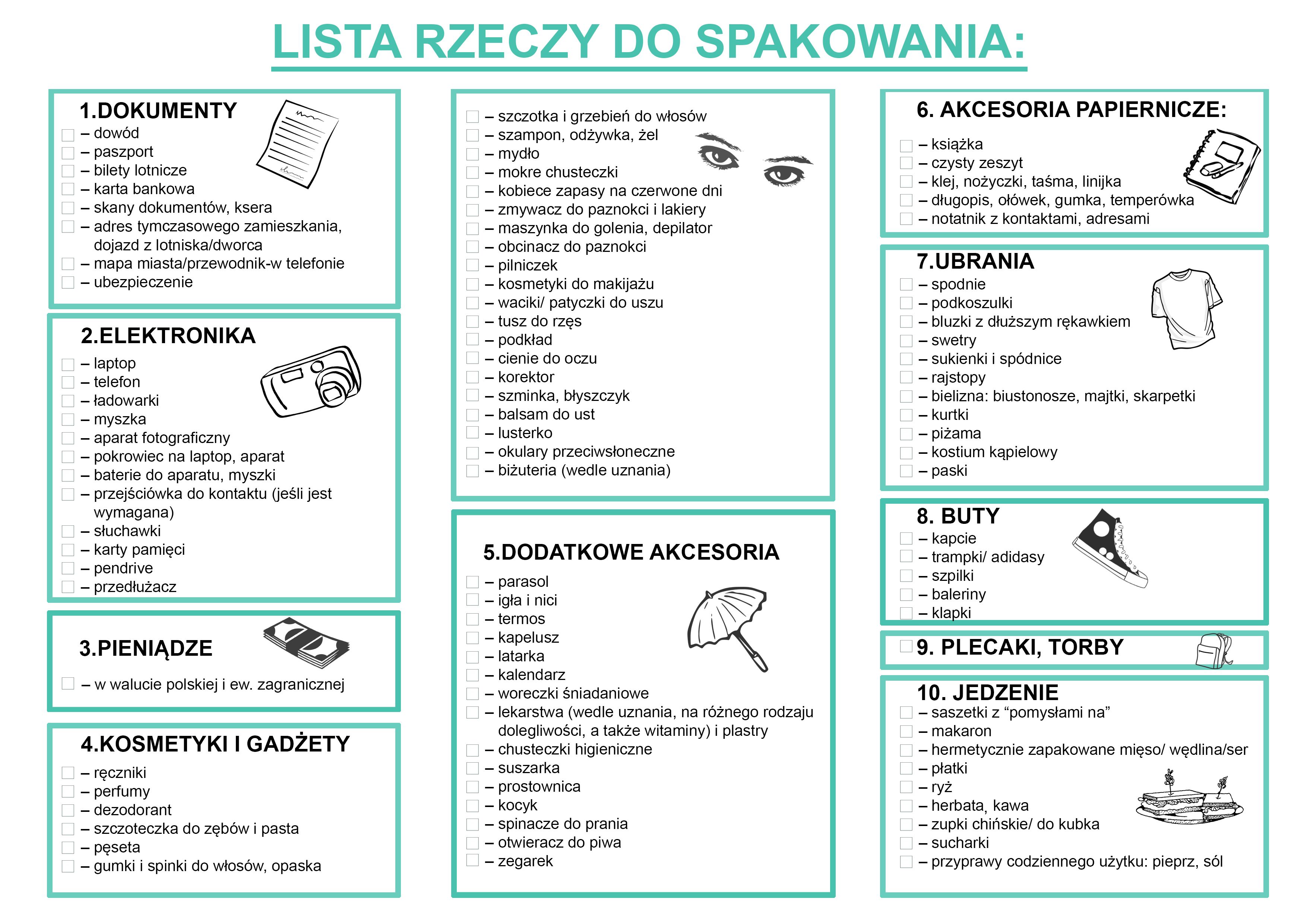 Lista Rzeczy Na Wakacje Z Dzieckiem Pdf