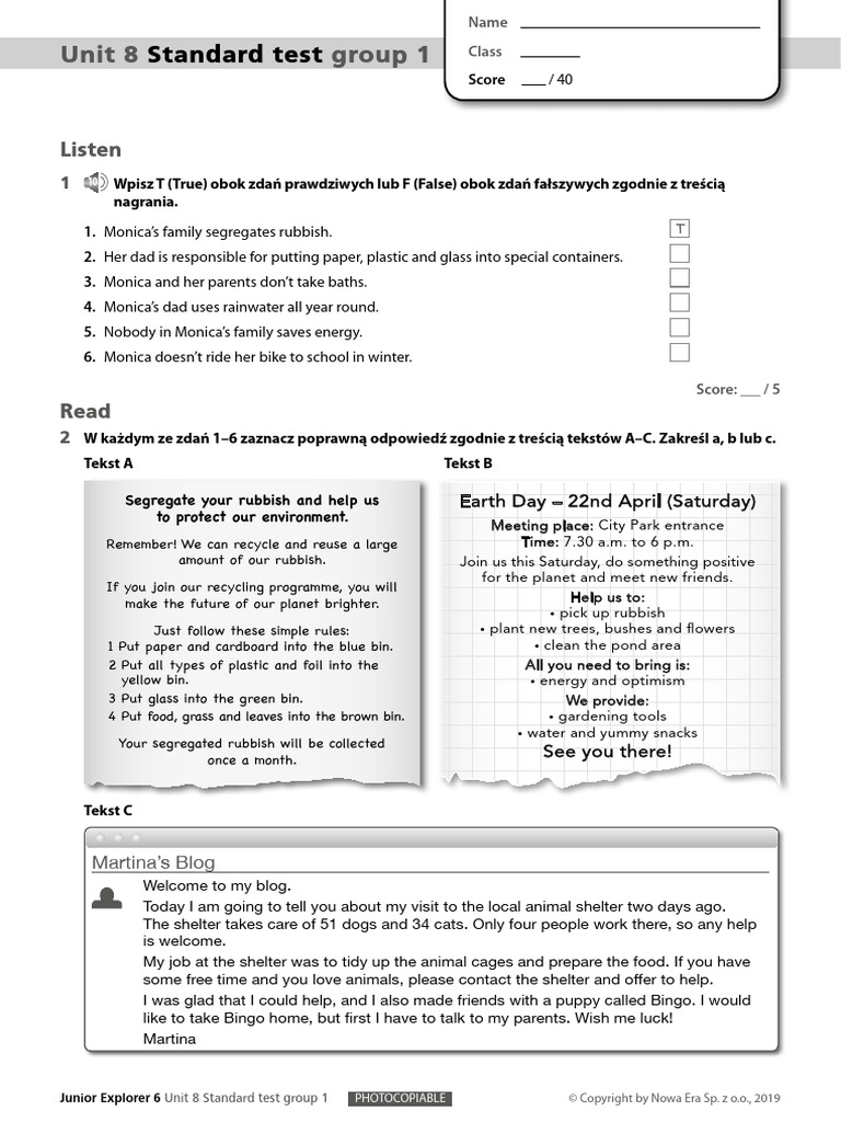 Junior Explorer 6 Testy Pdf