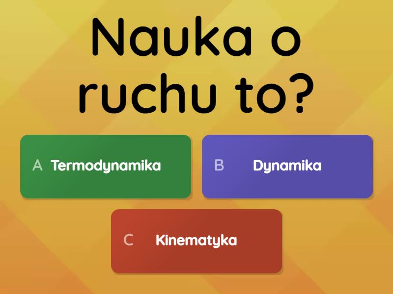 K Jak opisujemy ruch? - Cuestionario Jak Opisujemy Ruch Sprawdzian Pdf