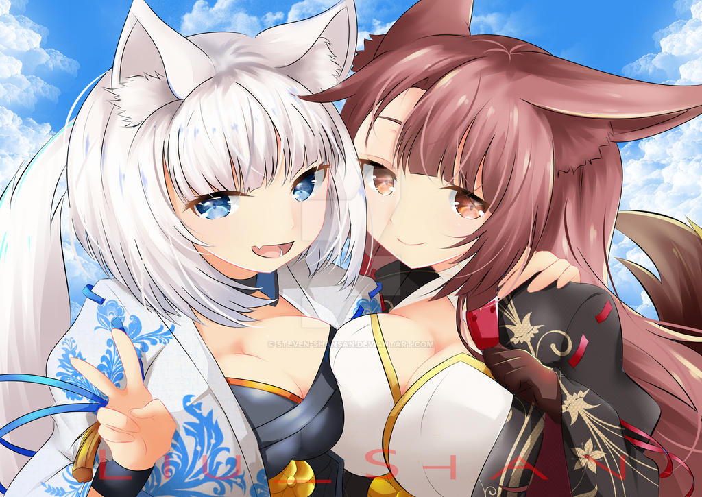 Kaga x akagi [Azur Lane] by steven-shansan on DeviantArt Akagi And Kaga Azur Lane