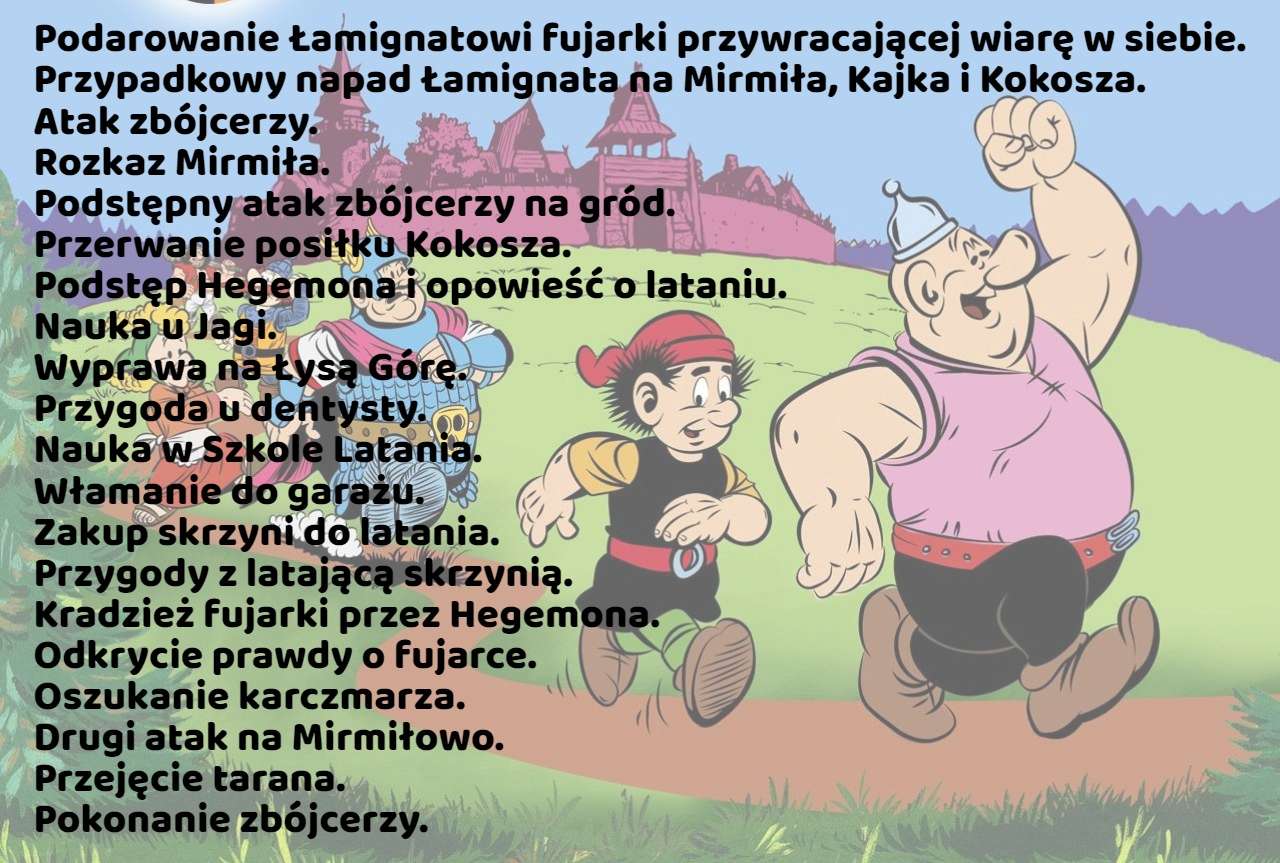 Kajko y Kokosz_plan - rompecabezas en línea Kajko I Kokosz Szkoła Latania Plan Wydarzeń Klasa 4
