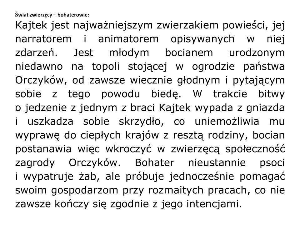 KAJTKOWE PRZYGODY - zajecia3 Kajtkowe Przygody Opis Jednej Przygody