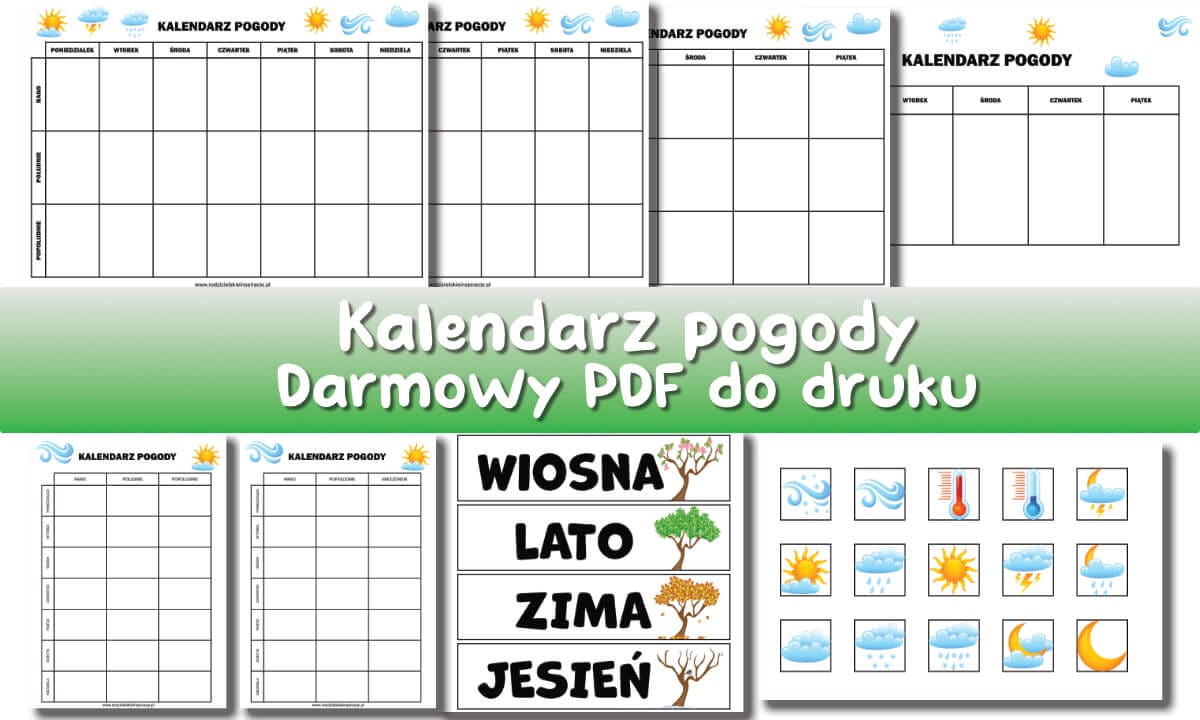 Tygodniowy Kalendarz Pogody Do Druku