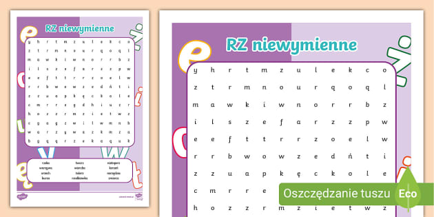 Karta pracy | RZ niewymienne | Wykreślanka - Twinkl Wyrazy Z Rz Niewymiennym Alfabetycznie