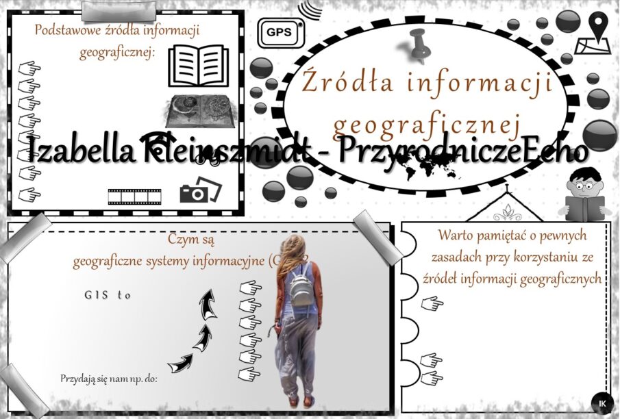 Karta pracy „Źródła informacji geograficznej” wykonana w power point do Karta Pracy Geografia 1 Technikum
