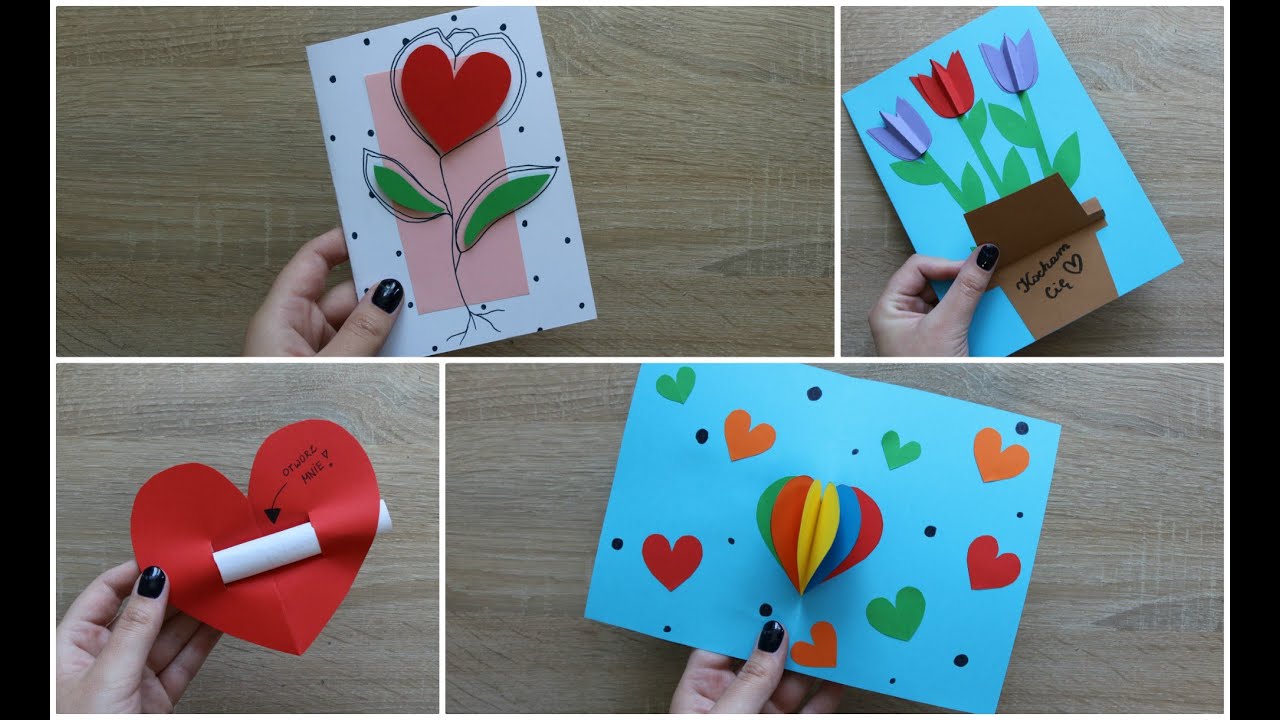 Kartki / Laurki na Dzień Mamy DIY | Easy Mother's Day Cards DIY - YouTube Pomysl Na Kartke Na Dzien Mamy