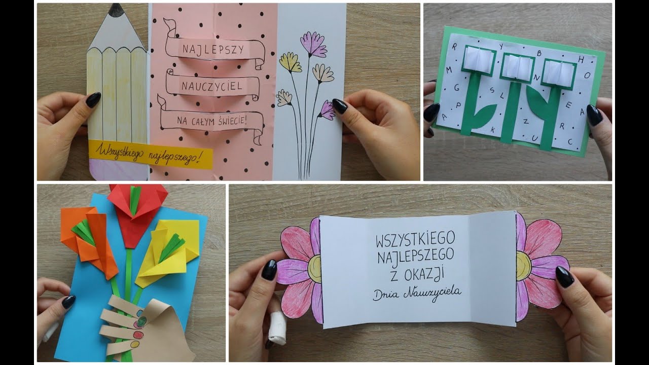 Kartki / Laurki na Dzień Nauczyciela | Teacher's Day Cards DIY - YouTube Pomysły Na Laurki Na Walentynki