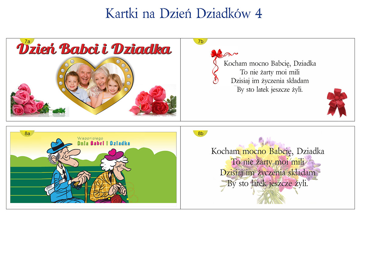 Kartki z życzeniami na Dzień Babci i Dziadka - Bydgoszcz - Poli-Fax Wierszyk Dla Dziadka Na Imieniny