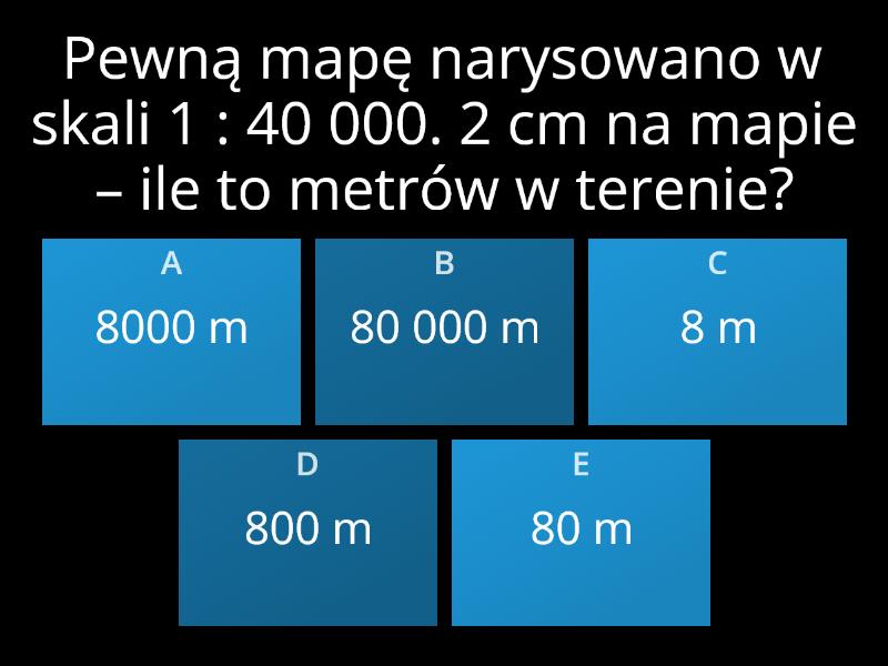 Kartkówka - 6b - skala na planach i mapach - Test Skala Na Planach I Mapach Zadania Klasa 6