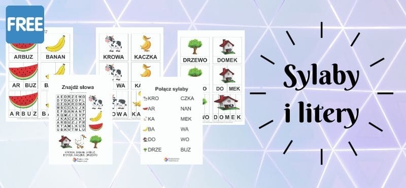 Karty pracy do druku. Pomoce dydaktyczne PDF Głoski Sylaby Litery Sprawdzian Klasa 1