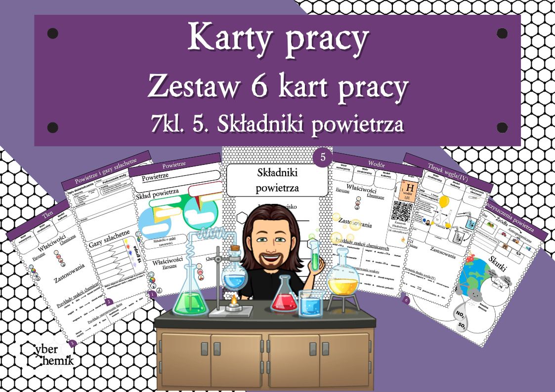 Karty pracy- Klasa 7. Chemia – Zestaw 6 kart pracy do działu 5 Powietrze I Jego Skladniki Sprawdzian Klasa 7 Pdf