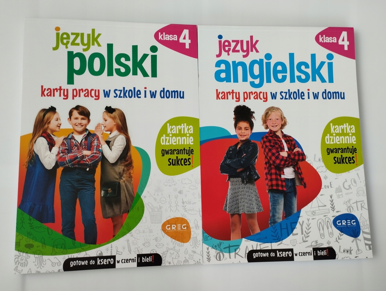 KARTY PRACY x2 J. Polski klasa 4 + Angielski kl.4 (14030343262 Podrecznik Do Jezyka Angielskiego Klasa 4 Brainy
