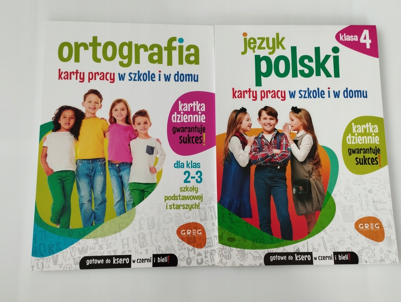 KARTY PRACY x2 J. Polski klasa 4 + Ortografia 2-3 (14109184760 Ortografia Klasa 4 Karty Pracy