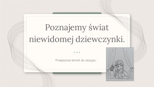 Opis Niewidomej Dziewczynki Z Katarynki