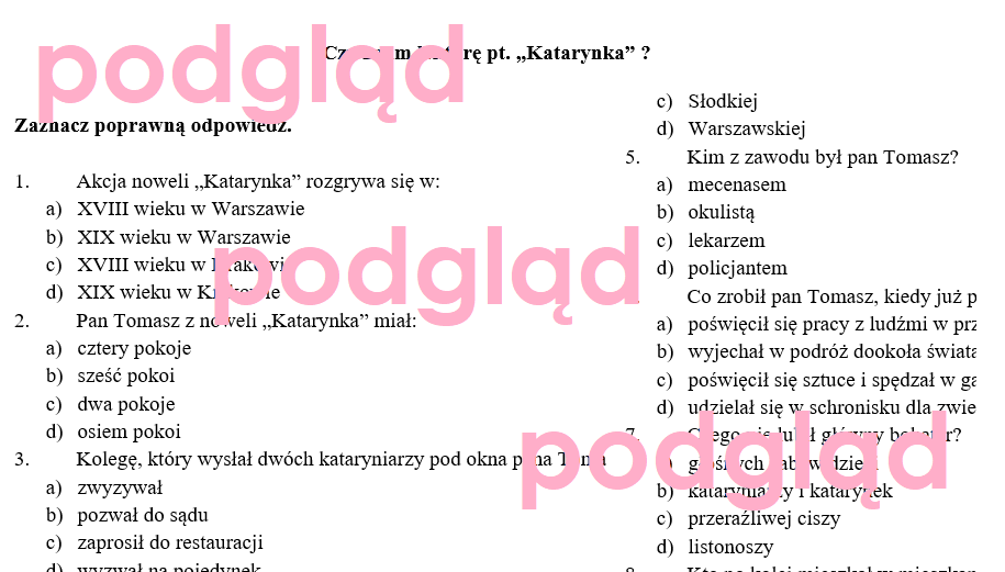 Test Z Lektury Ronja Córka Zbójnika
