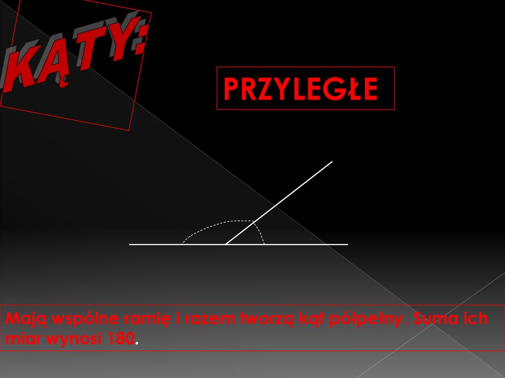 Kąty Przyległe Wierzchołkowe Odpowiadające I Naprzemianległe