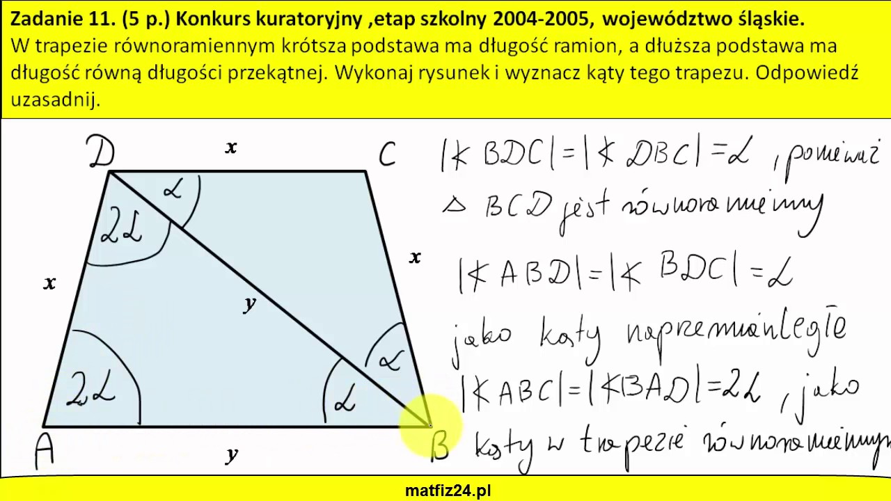 Ile Wynosi Suma Katw W Trapezie