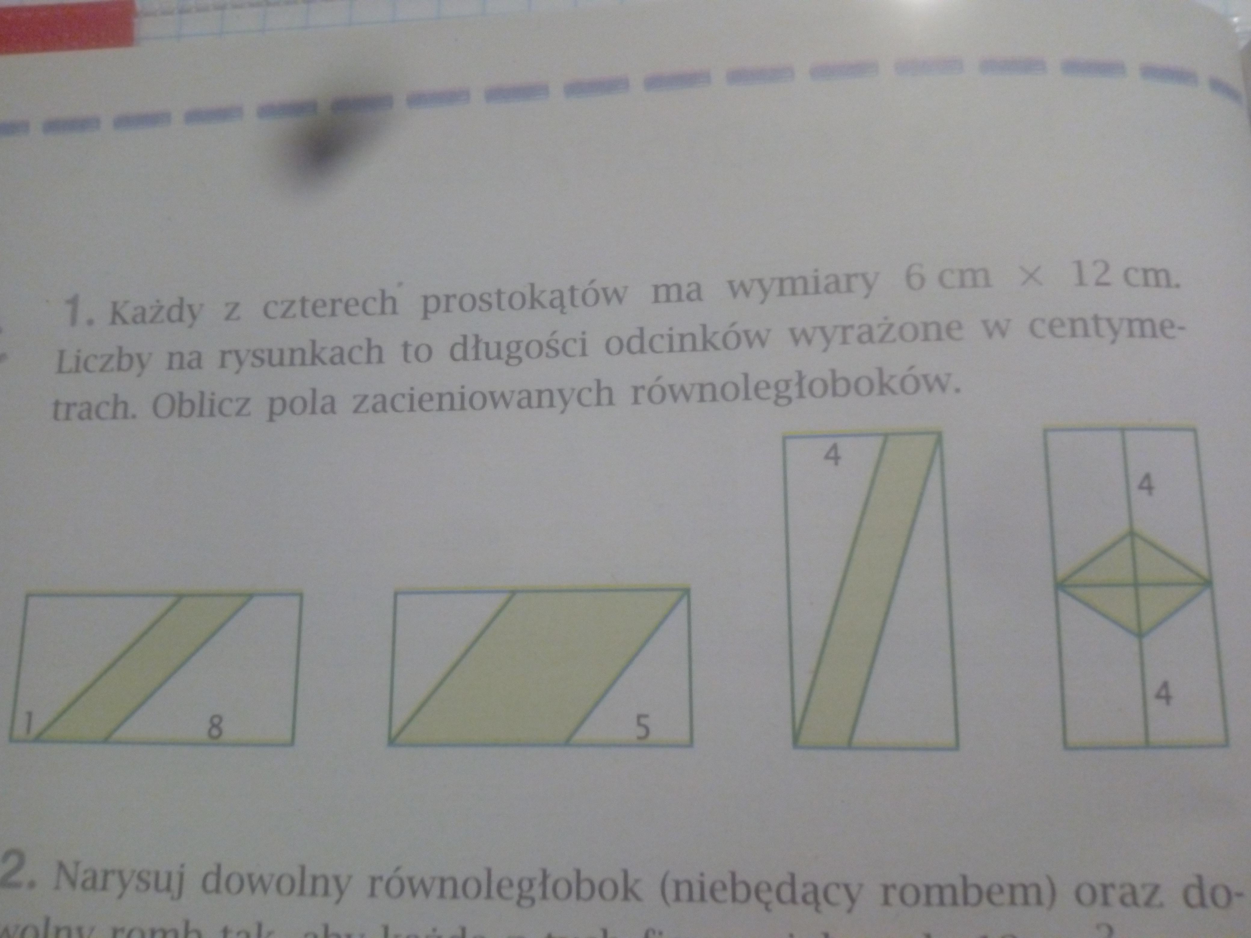 Każdy z czterech prostokątów ma wymiary 6cm x 12 cm . Liczby na Kazdy Z Czterech Prostokatow Ma Wymiary 6cm X 12cm