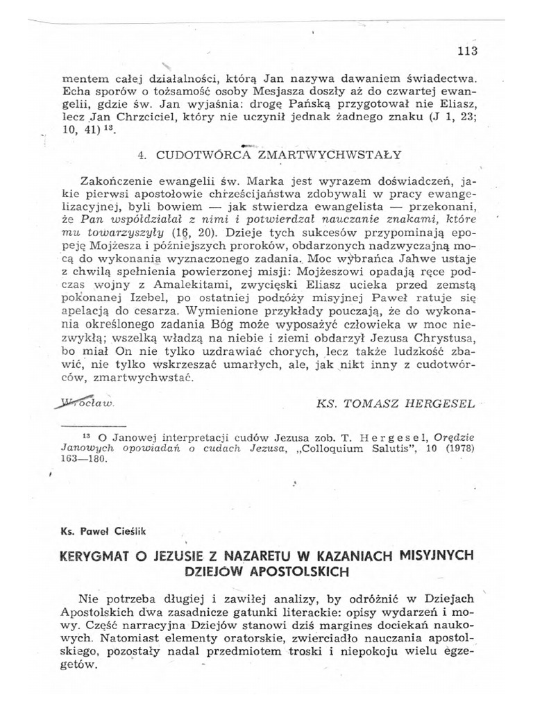 Kerygmat o Jezusie Z Nazaretu | PDF Kerygmat Cytaty Z Pisma świętego