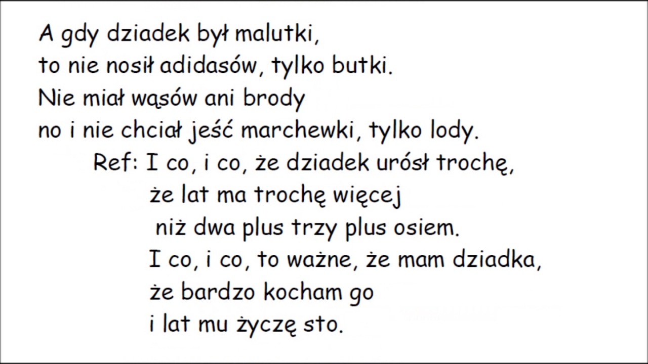 kiedy babcia byla mala - YouTube Kiedy Babcia Była Mała Piosenka